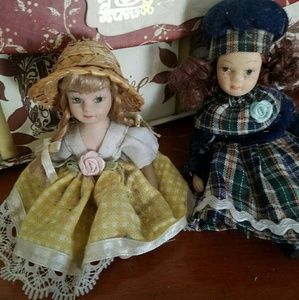 Two small  porcelain dolls